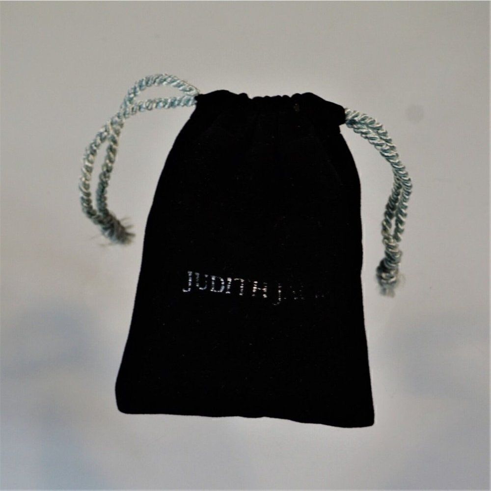 Judith Jack Vintage Dust Bag Jewelry Storage Black Velour Drawstring